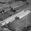 Turners Asbestos Cement Co. Dalmuir Works, Clydebank.  Oblique aerial photograph taken facing east.