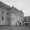 Traquair House. View of South West angle of forecourt
