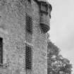 Elcho Castle.General view of window and turret in South-East corner.