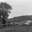 St Fillans.View of cottage and hay ricks near St Fillans