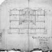 Transverse section drawing.  Includes contractors' signatures.