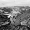 River Tay and Craigvinean Forest, Dunkeld.  Oblique aerial photograph taken facing north.