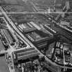 John G Kincaid and Co. Ltd. Clyde Foundry and Engine Works, East Hamilton Street, Greenock.  Oblique aerial photograph taken facing south-east.  This image has been produced from a crop marked negative.