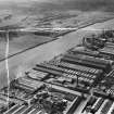 Harland and Wolff Diesel Engine Works, Balmoral Street, Scotstoun, Glasgow.  Oblique aerial photograph taken facing west.  This image has been produced from a crop marked negative.