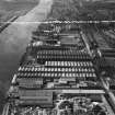 Harland and Wolff Diesel Engine Works, Balmoral Street, Scotstoun, Glasgow.  Oblique aerial photograph taken facing north-west.  This image has been produced from a crop marked negative.