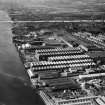 Harland and Wolff Diesel Engine Works, Balmoral Street, Scotstoun, Glasgow.  Oblique aerial photograph taken facing north.  This image has been produced from a crop marked negative.
