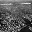 Glasgow, general view, showing Harland and Wolff Shipbuilding Yard, Clydebrae Street, Govan and Castlebank Street.  Oblique aerial photograph taken facing north.  This image has been produced from a crop marked negative.