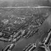 Harland and Wolff Shipbuilding Yard, Clydebrae Street, Govan, Glasgow.  Oblique aerial photograph taken facing west.  This image has been produced from a crop marked negative.