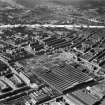 Harland and Wolff Clyde Foundry, 184 Helen Street, Govan, Glasgow.  Oblique aerial photograph taken facing north.  This image has been produced from a crop marked negative.