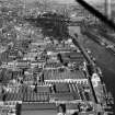 Glasgow, general view, showing Harland and Wolff Diesel Engine Works, 181 Lancefield Street and George the Fifth Bridge.  Oblique aerial photograph taken facing east.