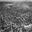 Dundee, general view, showing Victoria Street and Dudhope Park.  Oblique aerial photograph taken facing west.