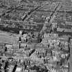 Edinburgh, general view, showing Highland Church of Tolbooth St John's and Hanover Street.  Oblique aerial photograph taken facing north.