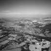 Peebles, general view, showing Tweed Bridge and Victoria Park.  Oblique aerial photograph taken facing north.