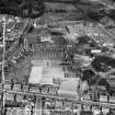 Ballantyne Brothers and Co. Ltd. March Street Mills, Peebles.  Oblique aerial photograph taken facing north.  This image has been produced from a crop marked negative.
