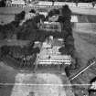 St Margaret's Convent and School, Renfrew Road, Paisley.  Oblique aerial photograph taken facing north.  This image has been produced from a crop marked negative.