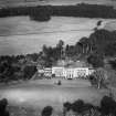Montgomerie House, Tarbolton.  Oblique aerial photograph taken facing north-east.