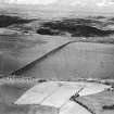 Tay Bridge, Dundee.  Oblique aerial photograph taken facing north-west.  This image has been produced from a damaged negative.