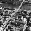 Perth, general view, showing Salutation Hotel, South Street and Queen's Bridge.  Oblique aerial photograph taken facing east.  This image has been produced from a crop marked negative.