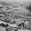 Hawick, general view, showing Stirches Road and Hawick Railway Station.  Oblique aerial photograph taken facing south-east.