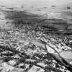 Hawick, general view, showing Upper Common Haugh and Hawick High School, Buccleuch Road.  Oblique aerial photograph taken facing south-east.