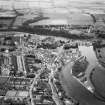 Kelso, general view, showing Kelso Bridge and Roxburgh Street.  Oblique aerial photograph taken facing south-east.