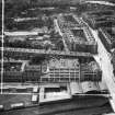 Glasgow, general view, showing R A Peacock and Son Ltd. Whitefield Bakery, Fairley Street and Copland Road.  Oblique aerial photograph taken facing south-west.  This image has been produced from a damaged and crop marked negative.