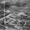 Glasgow, general view, showing A and G Paterson St Rollox Sawmills and Monkland Canal.  Oblique aerial photograph taken facing north.  This image has been produced from a crop marked negative.