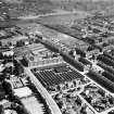 Glasgow, general view, showing Arbuckle Smith and Co. Warehouse, Moss Road and River Clyde.  Oblique aerial photograph taken facing north-east.  This image has been produced from a crop marked negative.
