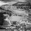 Dunfermline, general view, showing Winterthur Silks Ltd. Canmore Works, Bruce Street and Mill Street.  Oblique aerial photograph taken facing north.  This image has been produced from a crop marked negative.