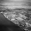 Glasgow, general view, showing Mechans Ltd. Scotstoun Ironworks, South Street and Harland and Wolff Diesel Engine Works, Balmoral Street.  Oblique aerial photograph taken facing north.  This image has been produced from a crop marked negative.
