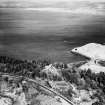 Stonefield Castle Hotel and Walled Garden, Tarbert.  Oblique aerial photograph taken facing north-east.