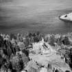 Stonefield Castle Hotel, Tarbert.  Oblique aerial photograph taken facing north-east.