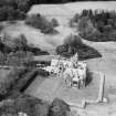 Crawfordton House School, Moniaive.  Oblique aerial photograph taken facing north.