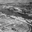 Gyproc Products Ltd. Works, Gyproc Wharf, Shieldhall and South Street, Glasgow.  Oblique aerial photograph taken facing north.