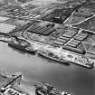 Gyproc Products Ltd. Works, Gyproc Wharf, Shieldhall, Glasgow.  Oblique aerial photograph taken facing south.