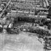 Edinburgh, general view, showing William Younger and Co. Ltd. Artesian Wells, Grange Loan and Grange Terrace.  Oblique aerial photograph taken facing south-east.  This image has been produced from a crop marked negative.