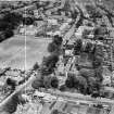 William Younger and Co. Ltd. Artesian Wells, Grange Loan and Carlton Cricket Ground, Edinburgh.  Oblique aerial photograph taken facing north-east.  This image has been produced from a crop marked negative.