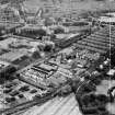 William Younger and Co. Ltd. Canonmills Maltings and Cooperage, Glenogle Road and Edinburgh Academy, Henderson Row, Edinburgh.  Oblique aerial photograph taken facing south-west.  This image has been produced from a crop marked negative.