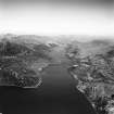 Loch Long, general view, showing Meall Daraich and Glen Mallan.  Oblique aerial photograph taken facing north.