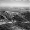 Creag Coire na Feola and Coire Mhoraigein, Strathconon Forest.  Oblique aerial photograph taken facing south.