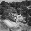Invergowrie House, Ninewells, Dundee.  Oblique aerial photograph taken facing north-east.  This image has been produced from a crop marked negative.