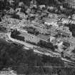 Pitlochry, general view, showing Fisher's Hotel, Atholl Road and Pitlochry Station.  Oblique aerial photograph taken facing north.  This image has been produced from a crop marked negative.