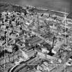 Greenock, general view, showing John Hastie and Co. Ltd. Kilblain Street Engine Works and Albert Harbour.  Oblique aerial photograph taken facing north-east.  This image has been produced from a crop marked negative.