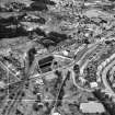 Barrhead, general view, showing West Arthurlie Bleach Works, Kelburn Street and Cross Arthurlie Street.  Oblique aerial photograph taken facing north.  This image has been produced from a crop marked negative.