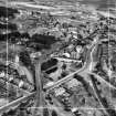 Barrhead, general view, showing West Arthurlie Bleach Works, Kelburn Street and Barnes Street.  Oblique aerial photograph taken facing north.  This image has been produced from a crop marked negative.