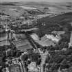 Peebles, general view, showing Hydropathic Hotel, Innerleithen Road and Ven Law.  Oblique aerial photograph taken facing west.  This image has been produced from a crop marked negative.