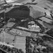 Hydropathic Hotel, Innerleithen Road and Ven Law, Peebles.  Oblique aerial photograph taken facing north.  This image has been produced from a crop marked negative.