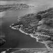 Bealach a' Bhaillidh, Eilean Shona and Carn Mor.  Oblique aerial photograph taken facing west.  This image has been produced from a crop marked negative.