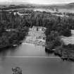 Ardanaiseig House, Loch Awe.  Oblique aerial photograph taken facing west.  This image has been produced from a crop marked negative.