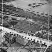 Wilkie and Paul Ltd. Grove Works, Slateford Road and Meggetland Playing Fields, Edinburgh.  Oblique aerial photograph taken facing east.  This image has been produced from a crop marked negative.